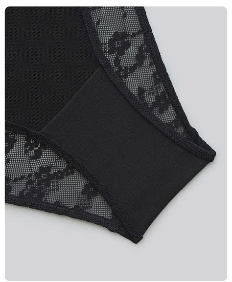 6IXTY8IGHT PIA SOLID Lace Bikini Brief Panty Low Rise Mesh Fabric Cut Out Details Comfort Woman