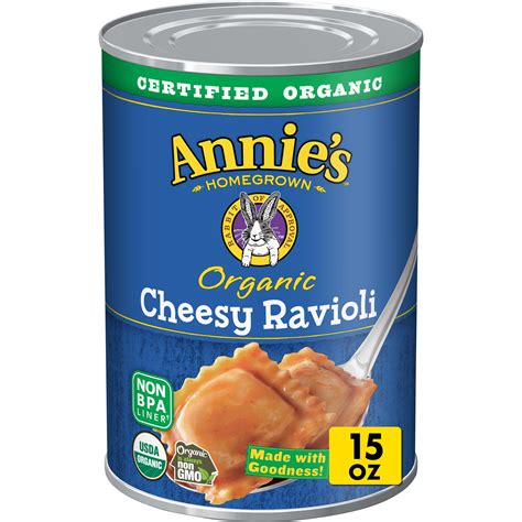 Annies Homegrown Organic Cheesy Ravioli 15 Oz Can