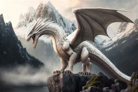 Fantasy White Dragon Wallpaper