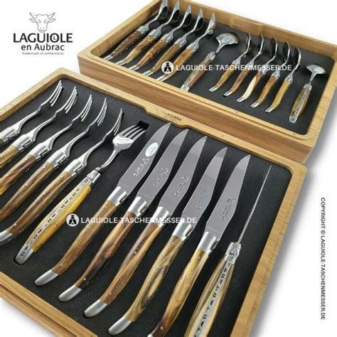 Laguiole En Aubrac Besteck Set Pistazienholz Teilig