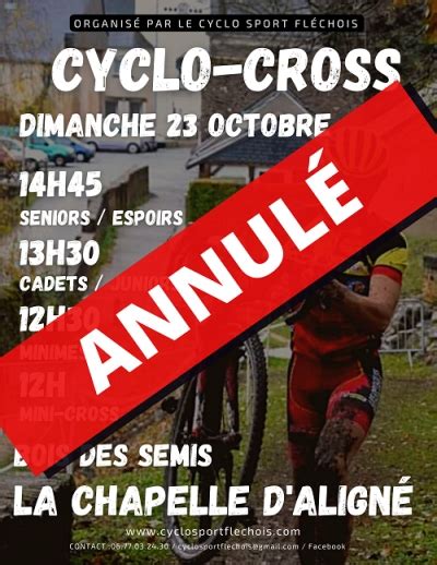 CX La Chapelle D Aligné annulé VELO OUEST Actu Cyclisme Pays de la