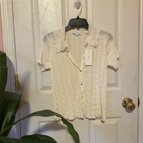 Sheer Button Down Blouse By Vince New With Tags Depop