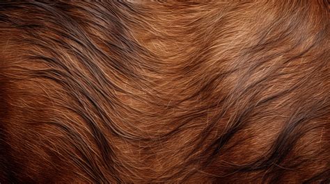 Brown Colored Horse Fur Texture Background Furry Fur Horse