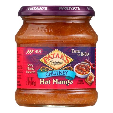 Pataks Chutney Hot Mango Hot Oz Case Of Walmart