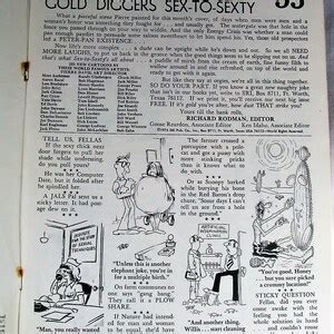 Here Is A Gold Digger Sex To Sexty Humor Cartoon Magazine Book Pierre Davis Artwork
