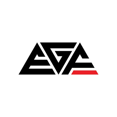 EGF triangle letter logo design with triangle shape. EGF triangle logo