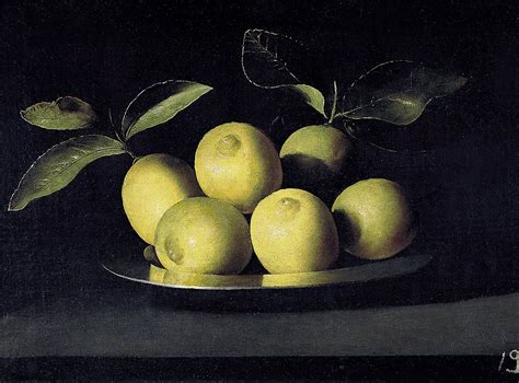 Nature Morte De Citrons Juan De Zurbaran Estampe D Art