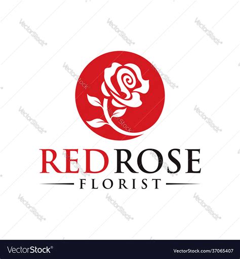 Rose logo design template Royalty Free Vector Image