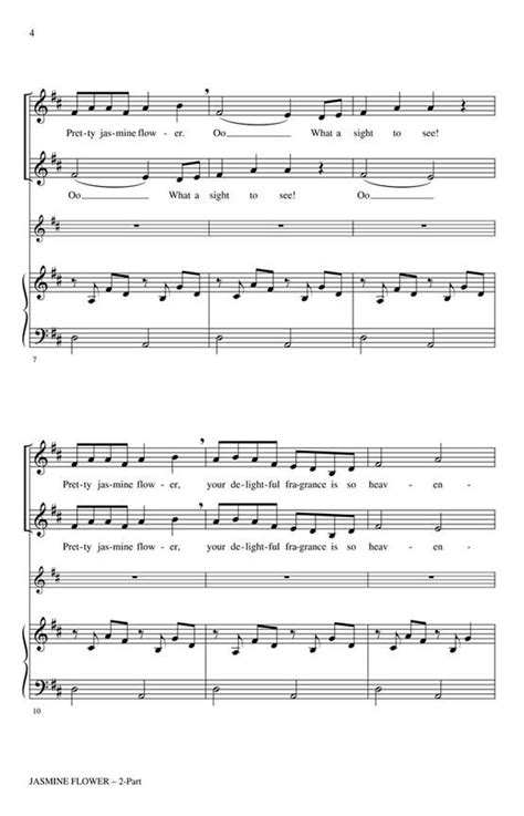 Jasmine Flower Mo Li Hua By Mary Donnelly Choir Sheet Music