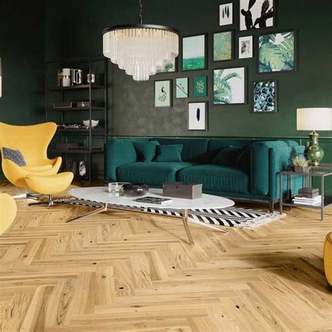 Cairnwood Blonde Oak Herringbone Light Oak Parquet Flooring