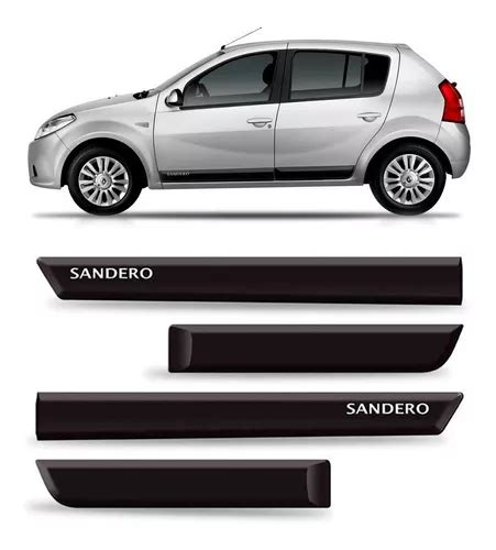 Friso Lateral Sandero 2008 A 2015 Kit 4 Peças Frete grátis