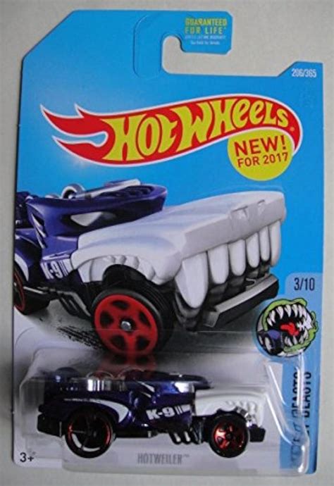 Amazon Hot Wheels 2017 Street Beasts Hotweiler 206 365 Blue