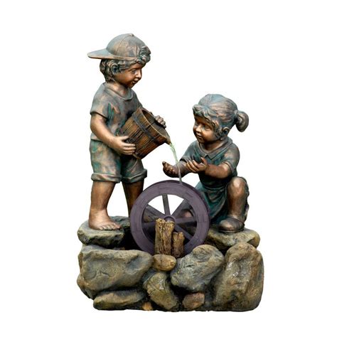 Fountain Cellar Two Kids Outdoor/Indoor Water Fountain-FCL069 - The ...