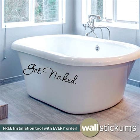 Get Naked Wall Decal Vinyl Wall Art Decal Bathroom Decor Wd Etsy Bathroom Wall Decals