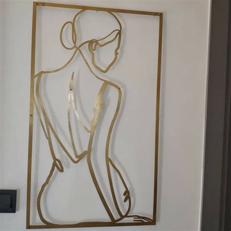 Naked Woman Metal Wall Art Modern Bathroom Wall Art Feminine Home Decors Bedroom Wall Art