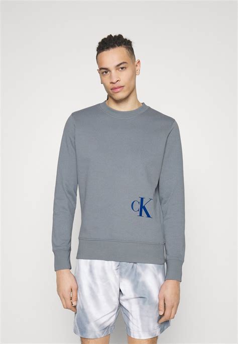 Calvin Klein Jeans Color Off Placed Monogram Felpa Overcast Grey