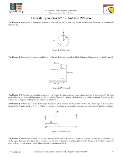 Guia Ejercicios Departamento De Obras Civiles Gu A De