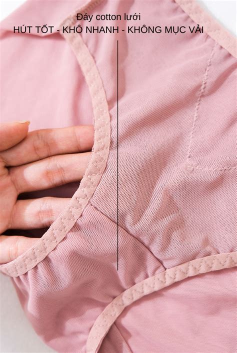 Quần Lót Premium Bikini Lưới Phối Ren Trà My Hồng