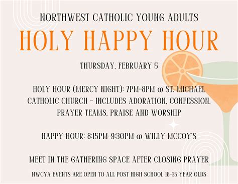 Young Adults: Holy Happy Hour - St. Michael Catholic Church - Saint