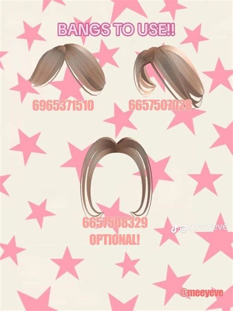 Blonde Bangs Codes