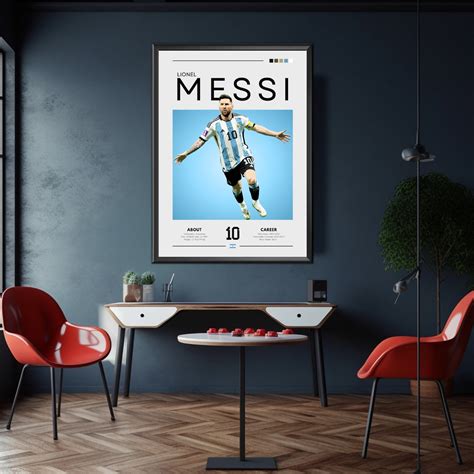 Leo Messi Poster, Lionel Messi Poster, Football Gift, Sports Poster ...