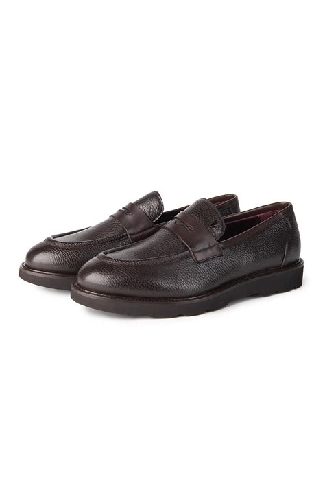 Туфли мужские VALENTINO (Натуральная кожа), цвет Коричневый, подкладка ...
