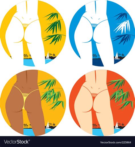 Sexy Girl In Bikini Royalty Free Vector Image VectorStock