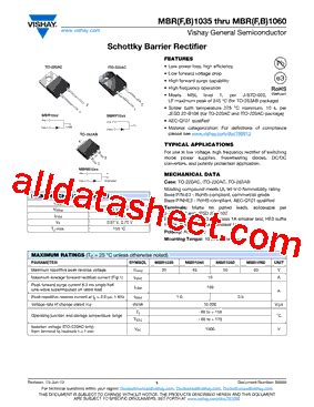 MBR1045 Datasheet(PDF) - Vishay Siliconix