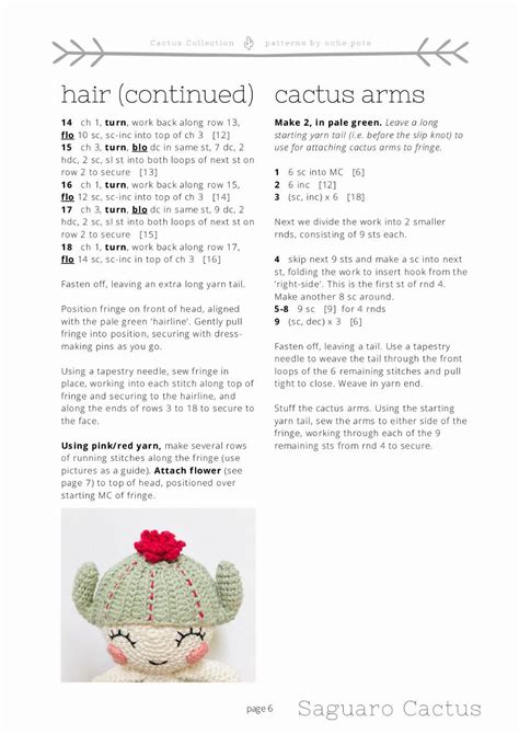 Sadie The Saguaro Cactus Crochet Pattern