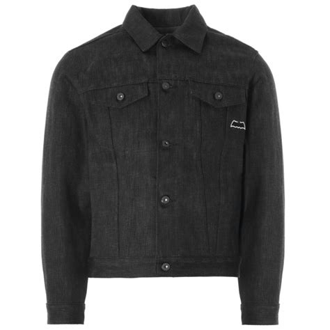 Naked And Famous Dark Knight Selvedge Denim Jacket Black Grey BAT P