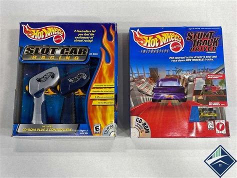 Mattel Hot Wheels Stunt Track Driver Cd Rom Interactive Game Slot Car Racing Pccd Rom