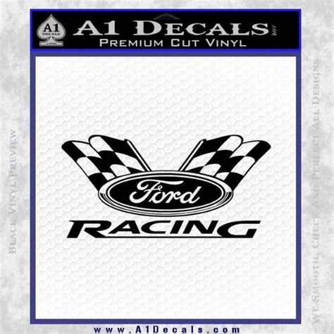 ford racing decal sticker flags  decals