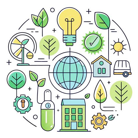 EcoFriendly Technology and Sustainable Energy Illustration | Premium AI