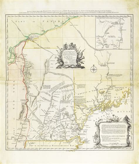 Landmark Map Of New Hampshire Rare And Antique Maps