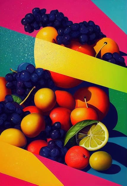 Premium Photo | Fresh Fruits Assorted Fruits Colorful