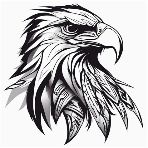 Premium AI Image | Majestic Tribal Eagle Logo