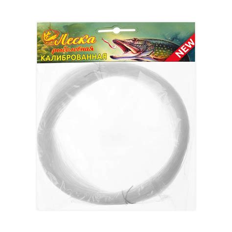 Леска монофильная калиброванная, диаметр 0.3 мм, 100 м, прозрачная ...