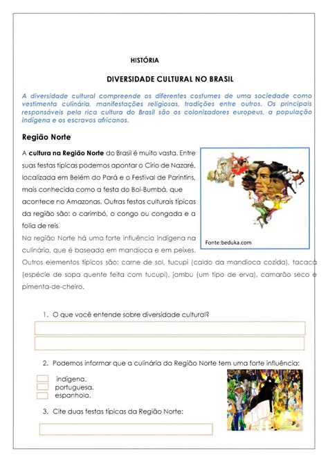 Atividades De Historia 5 Ano Povos E Culturas