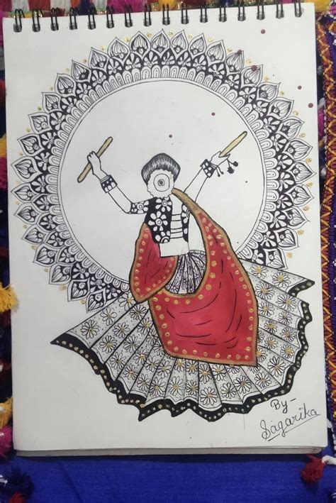 Mandala DRAWING Happy Navratri 🙏 ️ Painting, Art, Doodles, Crafts, Draw, Sketches, Mandala ...