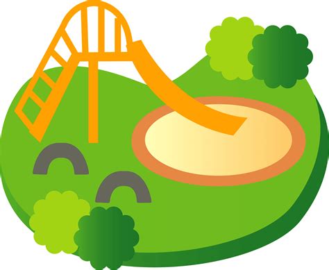 Download Playground Slide Park Clipart - 公園 イラスト フリー 素材 - Png Download ...