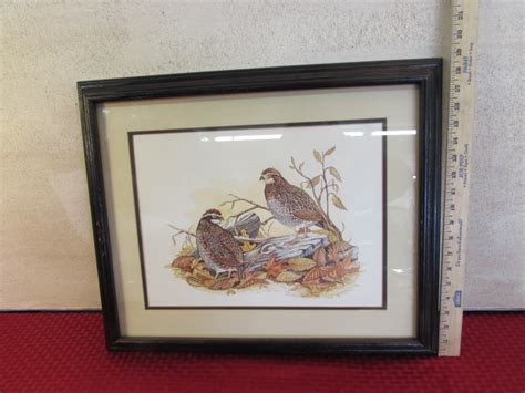 Lot Detail - FRAMED QUAIL PRINT BY LYNN BEAN