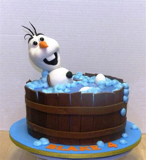 Hot Tubbin Olaf Decorated Cake By Sweets By Monica Cakesdecor