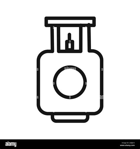 gas cylinder icon linear vector graphics sign  symbol set  web app