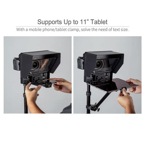 FEELWORLD TP10 Portable 10" Folding Up 11" Phone Tablet Teleprompter ...