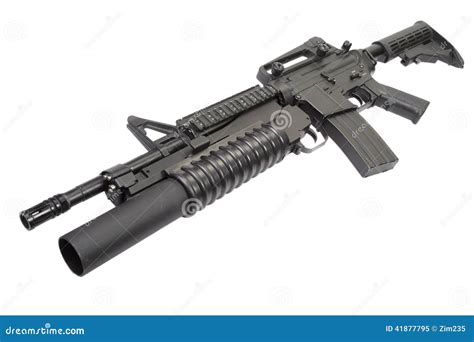 M4A1 Carbine with an M203 Grenade Launcher Stock Image - Image of fire ...