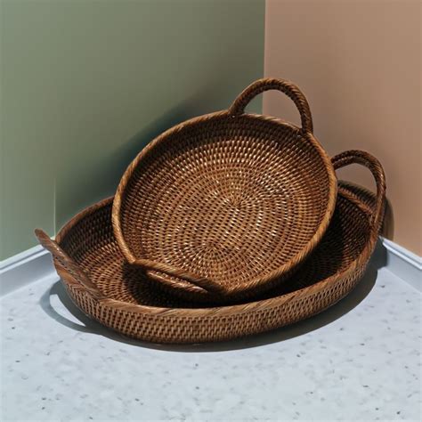 Rattan Island Paper Tray With Insert Sunken Tray Direct From Asia