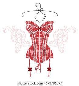 Fashion Female Lingerie Vintage Lace Ornament стоковая векторная графика без лицензионных