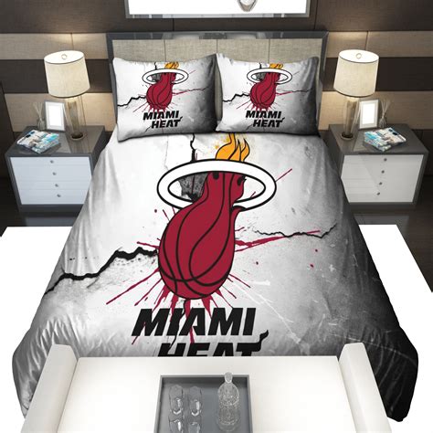 Logo Miami Heat Nba 24 Bedding Sets Please Note This Is A Duvet Cover
