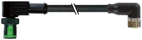 MQ12 male 90° / M8 female 90° A-cod. Murrelektronik Shop