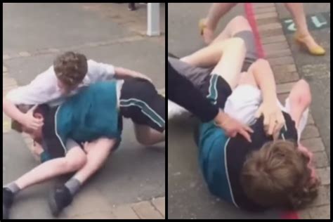 Boy Stands Up To Bully Takes Him Down Sinks In A Rear Naked Choke